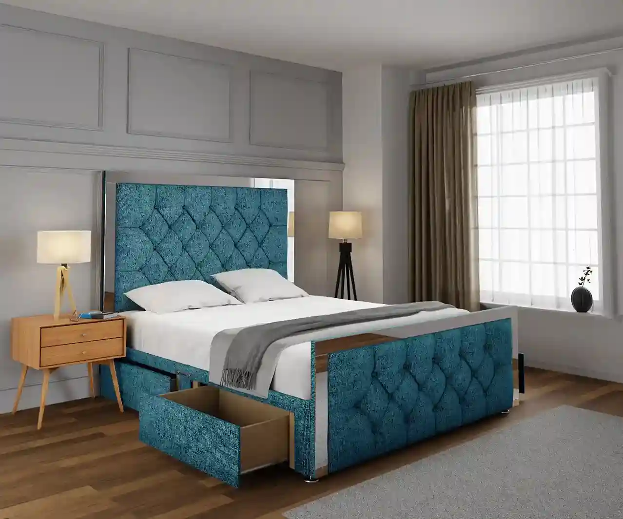 Amber Divan Drawers Out H B M F Chenille Teal 629a45a5 E176 4257 8135 E7284a7c54ab 1800x1800 11zon