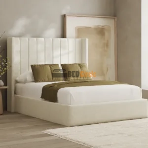 Riley Boucle Wingback Bed Frame
