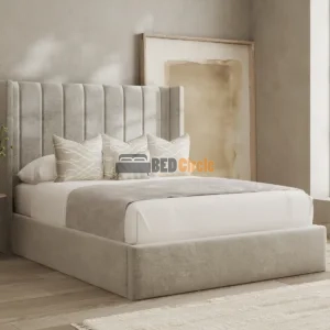 Rosemary Velvet Wingback Bed Frame