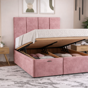 hannah beading ottoman storage divan bed with headboard