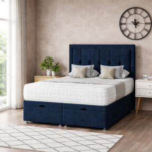 Home 01 venice winged floor standing headboard storage divan bed