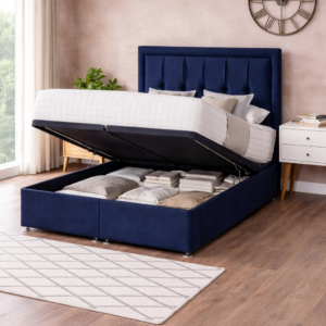 01 venice winged floor standing headboard storage divan bed