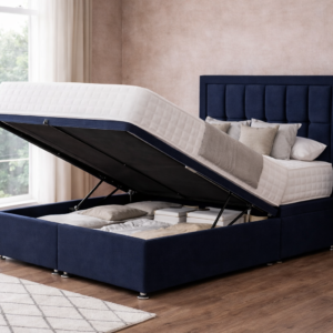 01 venice winged floor standing headboard storage divan bed