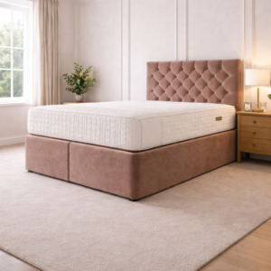 venice ottoman storage divan bed with headboard