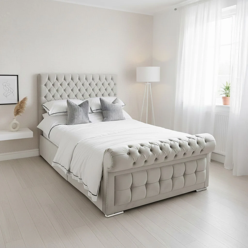 Finchley_Sleigh_Chesterfield_Bed Finchley Sleigh Chesterfield Bed