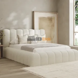Marshmallow Boucle Bed Frame
