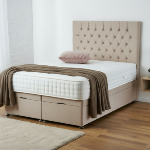 5 panel ottoman storage divan bed with headboard