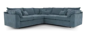 plush chenille steel blue all over